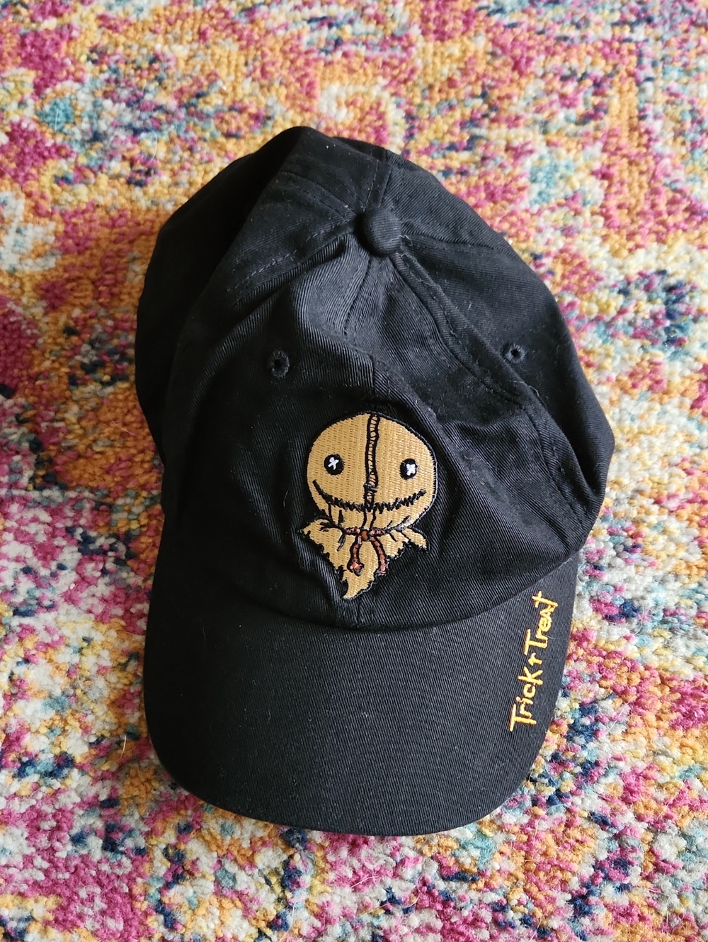 Black Halloween 'Trick 'r Treat' Embroidered Cap